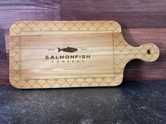 Designer Serving Board with handle, STAGE pattern, Monogram or your own logo, personalized/customized