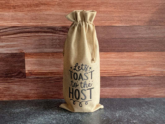 Wine Carrier Bag Gift 'Toasts to the Hosts'