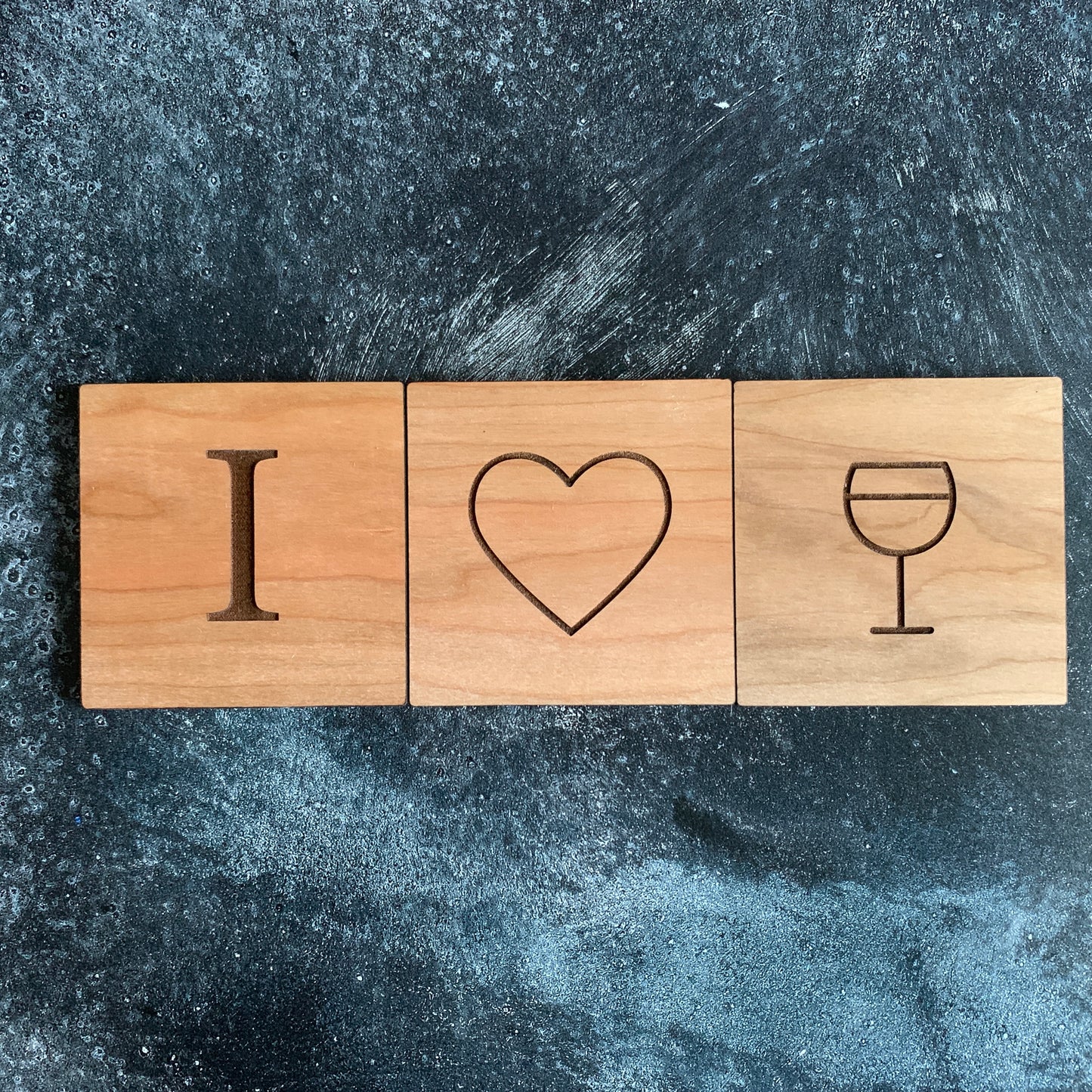 Wine Coasters - Wine Lover's Coaster Set with Icons