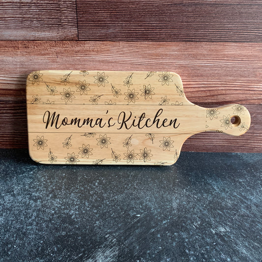 Momma's Kitchen Serving Board with Flower Pattern